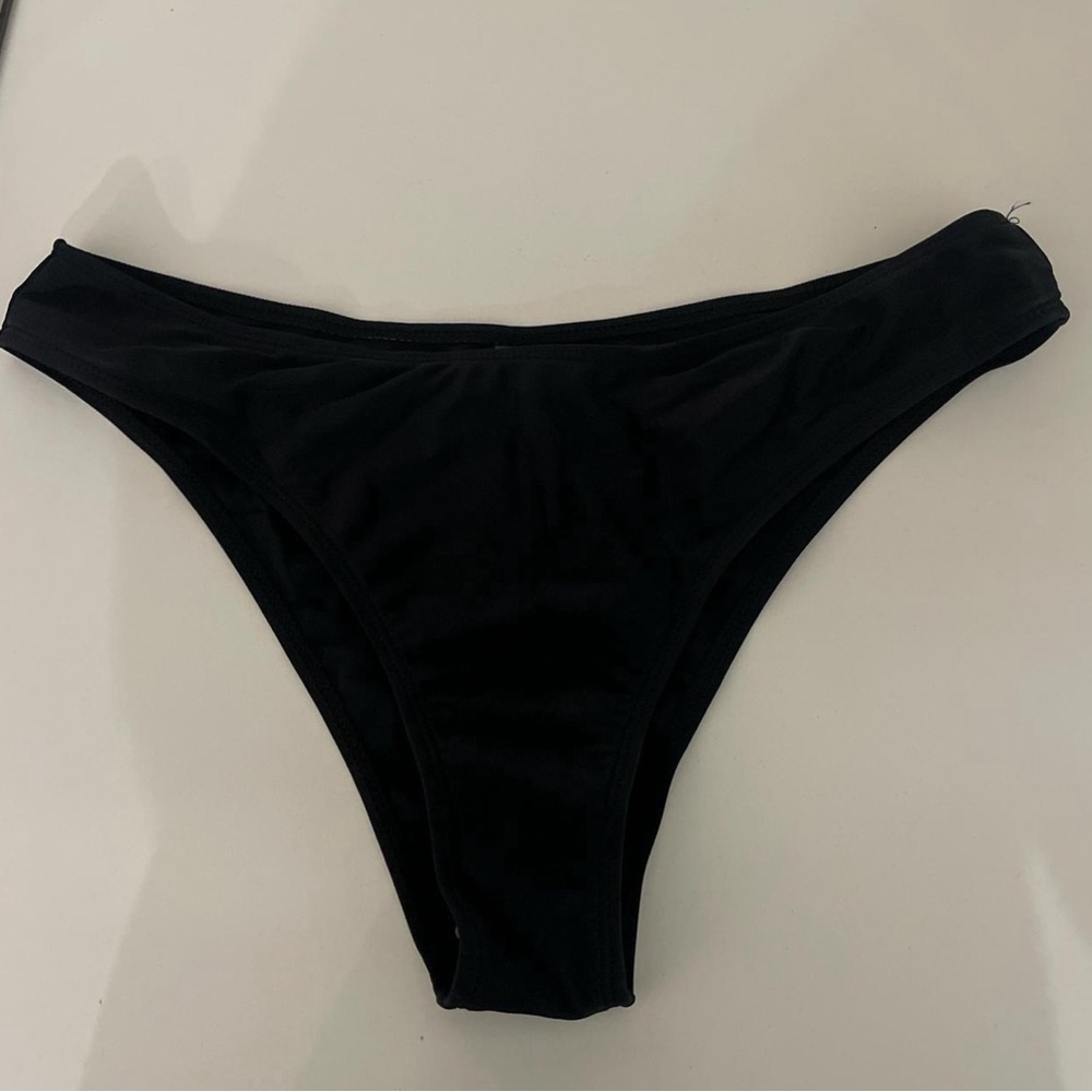black bikini bottom